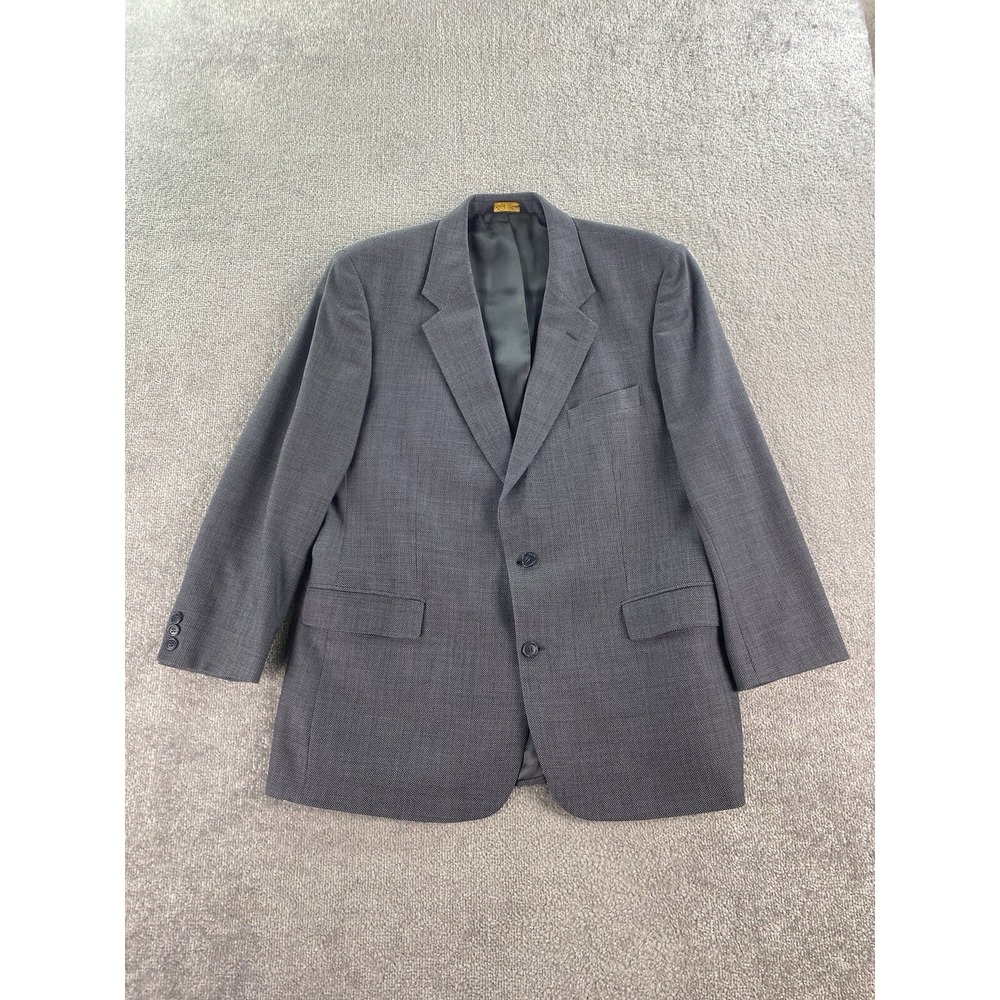 Brooks Brothers Suit Jacket 44 R Blue Wool Birdseye Luxury Designer Brooksease